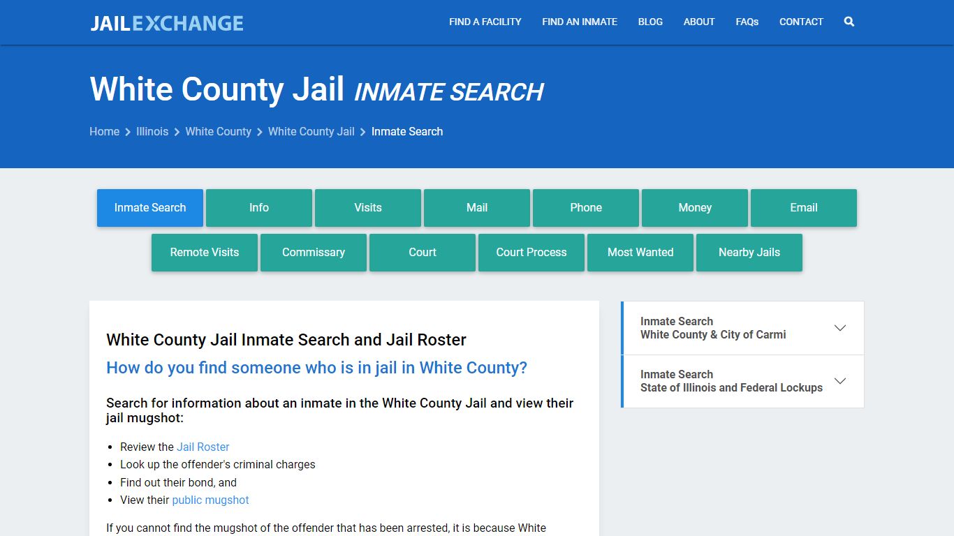Inmate Search: Roster & Mugshots - White County Jail, IL