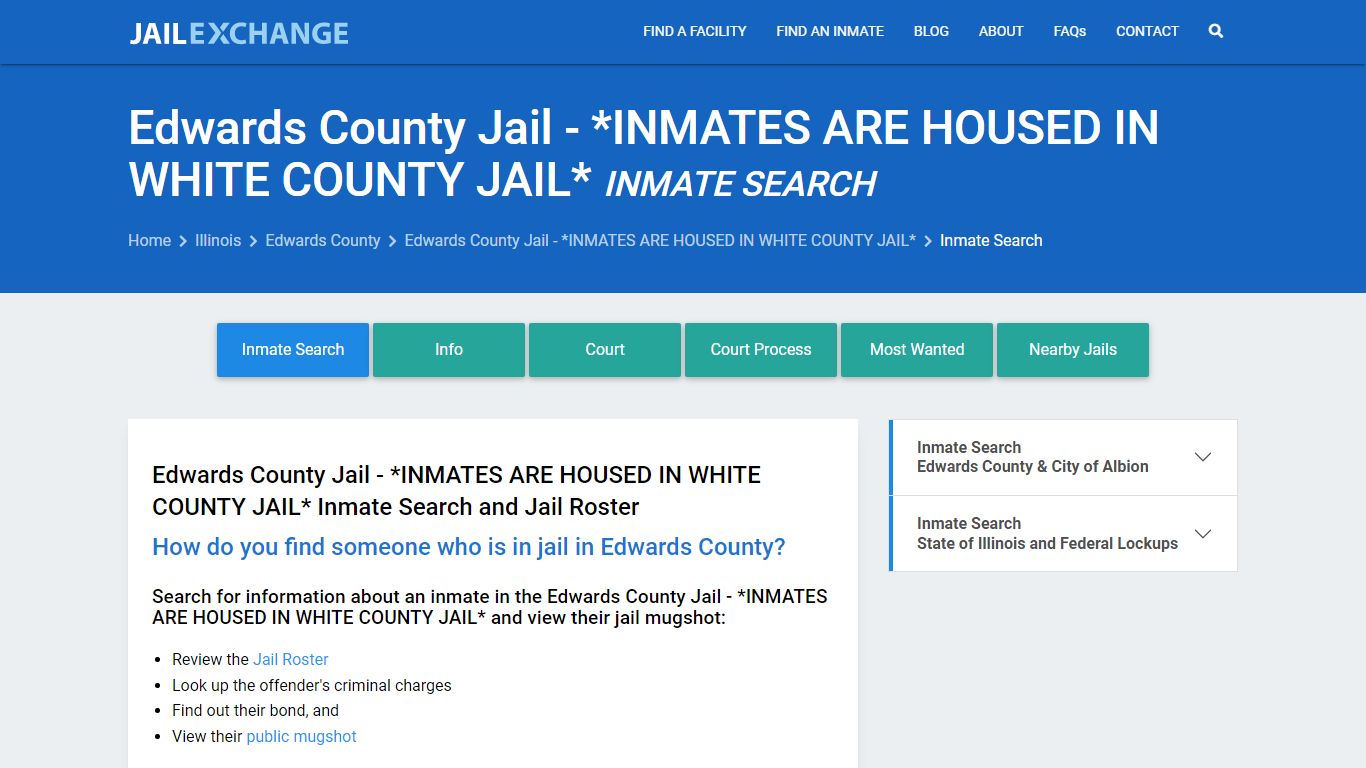 Inmate Search: Roster & Mugshots - Edwards County Jail - *INMATES ARE ...